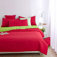Green Red Bedding Set Duvet Cover Pillow Sham Flat Sheet Teen Kids Boys Girls Bedding