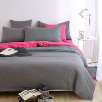 Rose Grey Bedding Set Duvet Cover Pillow Sham Flat Sheet Teen Kids Boys Girls Bedding