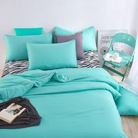 Zebra Print Cyan Bedding Set Duvet Cover Pillow Sham Flat Sheet Teen Kids Boys Girls Bedding