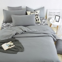 Zebra Print Grey Bedding Set Duvet Cover Pillow Sham Flat Sheet Teen Kids Boys Girls Bedding
