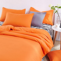 Zebra Print Orange Bedding Set Duvet Cover Pillow Sham Flat Sheet Teen Kids Boys Girls Bedding
