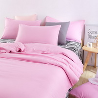 Zebra Print Pink Bedding Set Duvet Cover Pillow Sham Flat Sheet Teen Kids Boys Girls Bedding