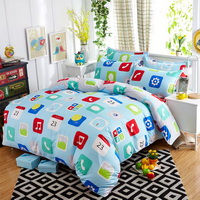 App Blue Bedding Set Duvet Cover Pillow Sham Flat Sheet Teen Kids Boys Girls Bedding
