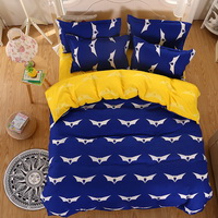 Bats Blue Bedding Set Duvet Cover Pillow Sham Flat Sheet Teen Kids Boys Girls Bedding