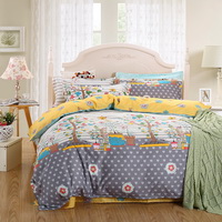 Bonsais Grey Bedding Set Duvet Cover Pillow Sham Flat Sheet Teen Kids Boys Girls Bedding