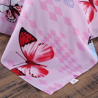 Butterflies Pink Bedding Set Duvet Cover Pillow Sham Flat Sheet Teen Kids Boys Girls Bedding