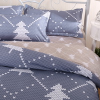 Geometric Tree Grey Bedding Set Duvet Cover Pillow Sham Flat Sheet Teen Kids Boys Girls Bedding