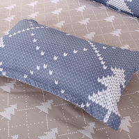 Geometric Tree Grey Bedding Set Duvet Cover Pillow Sham Flat Sheet Teen Kids Boys Girls Bedding