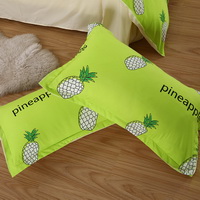 Pineapples Green Bedding Set Duvet Cover Pillow Sham Flat Sheet Teen Kids Boys Girls Bedding