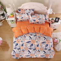 Sunflowers Orange Bedding Set Duvet Cover Pillow Sham Flat Sheet Teen Kids Boys Girls Bedding