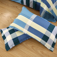 Tartan Blue Bedding Set Duvet Cover Pillow Sham Flat Sheet Teen Kids Boys Girls Bedding