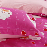 Tempting Heart Red Bedding Set Duvet Cover Pillow Sham Flat Sheet Teen Kids Boys Girls Bedding