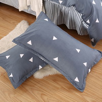 Triangles Grey Bedding Set Duvet Cover Pillow Sham Flat Sheet Teen Kids Boys Girls Bedding