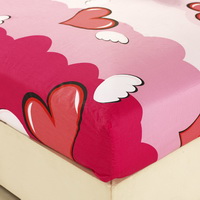 Angel Heart Rose 100% Cotton 4 Pieces Bedding Set Duvet Cover Pillow Shams Fitted Sheet