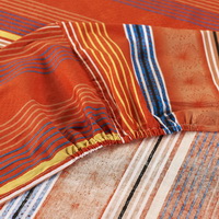 Colorful Dandelions Orange 100% Cotton 4 Pieces Bedding Set Duvet Cover Pillow Shams Fitted Sheet