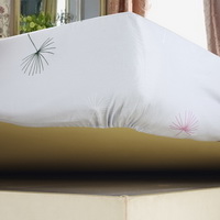 Dandelion Pink 100% Cotton 4 Pieces Bedding Set Duvet Cover Pillow Shams Fitted Sheet