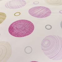 Geometric Figures Pink 100% Cotton 4 Pieces Bedding Set Duvet Cover Pillow Shams Fitted Sheet