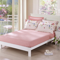Lavender Beige 100% Cotton 4 Pieces Bedding Set Duvet Cover Pillow Shams Fitted Sheet