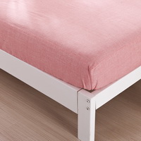 Lavender Beige 100% Cotton 4 Pieces Bedding Set Duvet Cover Pillow Shams Fitted Sheet