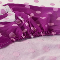Modern Girl Purple 100% Cotton 4 Pieces Bedding Set Duvet Cover Pillow Shams Fitted Sheet