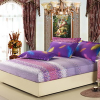 Phoenix Dances Purple 100% Cotton 4 Pieces Bedding Set Duvet Cover Pillow Shams Fitted Sheet