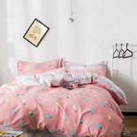 Early Summer Orange 100% Cotton Luxury Bedding Set Kids Bedding Duvet Cover Pillowcases Fitted Sheet