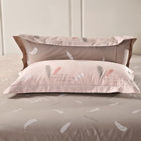 Feather Pink 100% Cotton Luxury Bedding Set Kids Bedding Duvet Cover Pillowcases Fitted Sheet