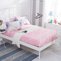 Flowers Beige 100% Cotton Luxury Bedding Set Kids Bedding Duvet Cover Pillowcases Fitted Sheet