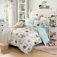 Forest Beige 100% Cotton Luxury Bedding Set Kids Bedding Duvet Cover Pillowcases Fitted Sheet