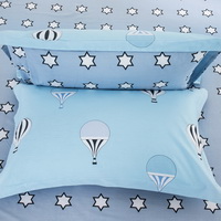 Hot Air Balloon Blue 100% Cotton Luxury Bedding Set Kids Bedding Duvet Cover Pillowcases Fitted Sheet
