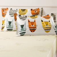 Owl Beige 100% Cotton Luxury Bedding Set Kids Bedding Duvet Cover Pillowcases Fitted Sheet