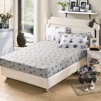 Plants Grey 100% Cotton Luxury Bedding Set Kids Bedding Duvet Cover Pillowcases Fitted Sheet
