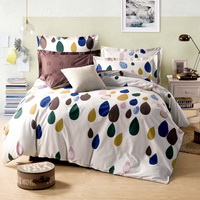 Rain Beige 100% Cotton Luxury Bedding Set Kids Bedding Duvet Cover Pillowcases Fitted Sheet