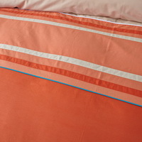 Time Orange 100% Cotton Luxury Bedding Set Stripes Plaids Bedding Duvet Cover Pillowcases Fitted Sheet