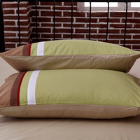 Travel Green 100% Cotton Luxury Bedding Set Stripes Plaids Bedding Duvet Cover Pillowcases Fitted Sheet