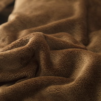 Brown Velvet Flannel Duvet Cover Set for Winter. Use It as Blanket or Throw in Spring and Autumn, as Quilt in Summer.