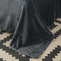 Gray Velvet Flannel Duvet Cover Set for Winter. Use It as Blanket or Throw in Spring and Autumn, as Quilt in Summer.