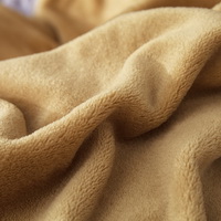 Light Tan Velvet Flannel Duvet Cover Set for Winter. Use It as Blanket or Throw in Spring and Autumn, as Quilt in Summer.