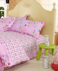Fashionable Rabbit Pink Cheap Kids Bedding Sets
