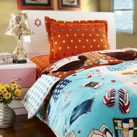 Happy Every Day Flannel Duvet Cover Set Kids Bedding