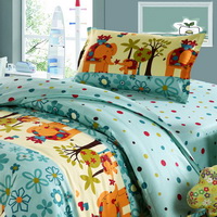 Elephants And Forest 3 Pieces Girls Bedding Sets