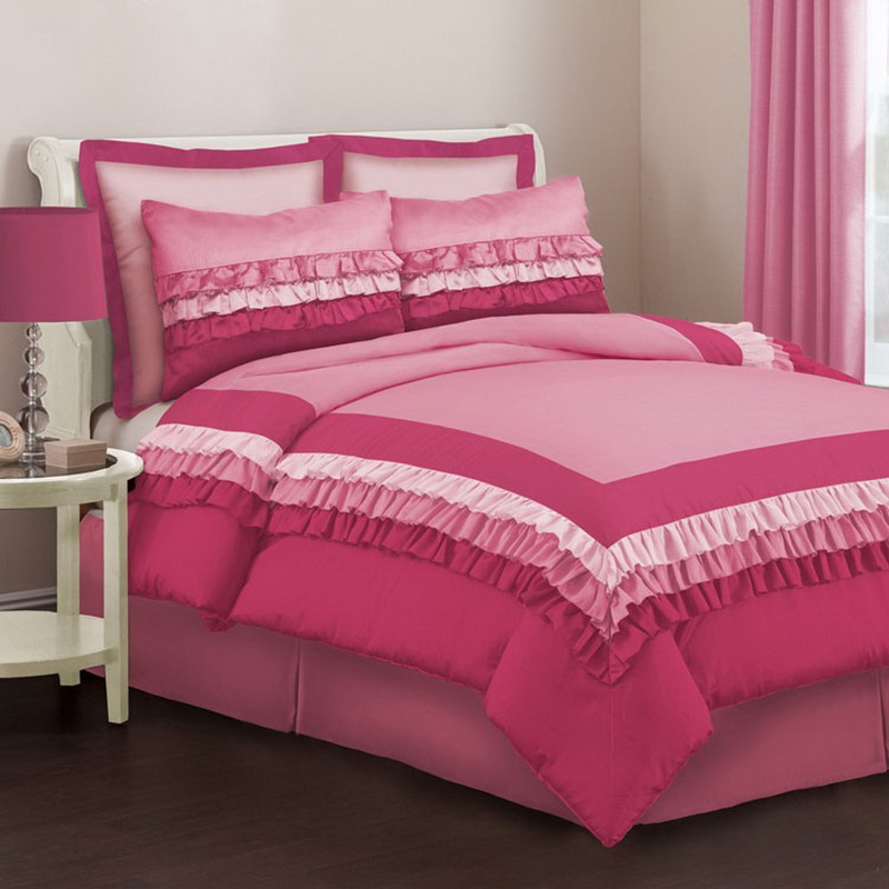 Nicole Pink Duvet Cover Set Luxury Bedding http://www.colorfulmart.com ...