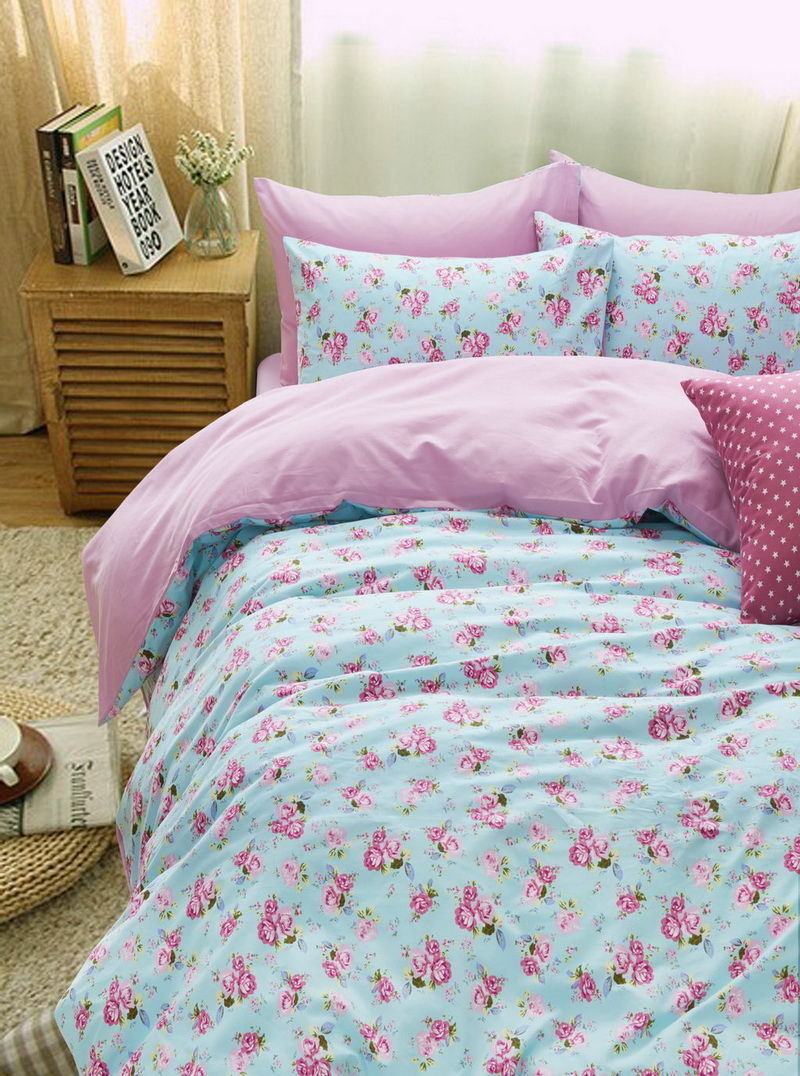 Colorful Mart: Plants And Flowers Floral Pink Bedding ...