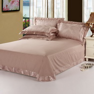 European Classical Camel Grey 4 PCs Luxury Bedding Sets
