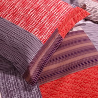 Red And Grey Cheap Modern Bedding Sets
