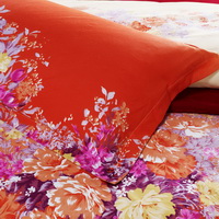 Flowers Orange Modern Bedding Sets
