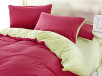 Brick Red And Green Modern Bedding Sets