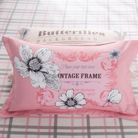 Butterfly Flowers 100% Cotton Pillowcase, Include 2 Standard Pillowcases, Envelope Closure, Kids Favorite Pillowcase