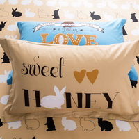 Small Rabbit 100% Cotton Pillowcase, Include 2 Standard Pillowcases, Envelope Closure, Kids Favorite Pillowcase
