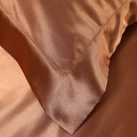 Light Brown Silk Pillowcase, Include 2 Standard Pillowcases, Envelope Closure, Prevent Side Sleeping Wrinkles, Have Good Dreams